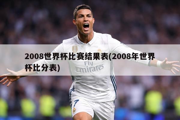 2008世界杯比赛结果表(2008年世界杯比分表)
